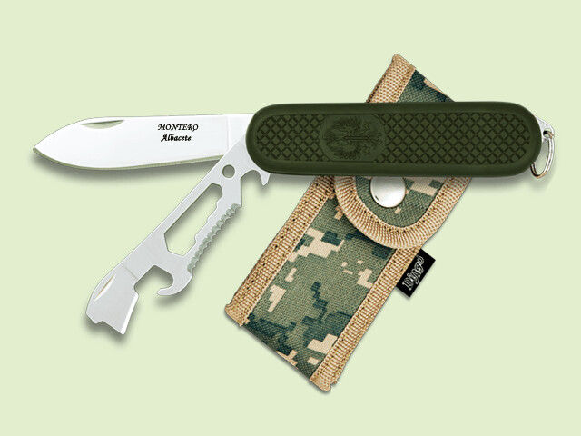 MULTIUSOS NAVAJA EJERCITO 7 USOS VERDE 8 cm/hoja
