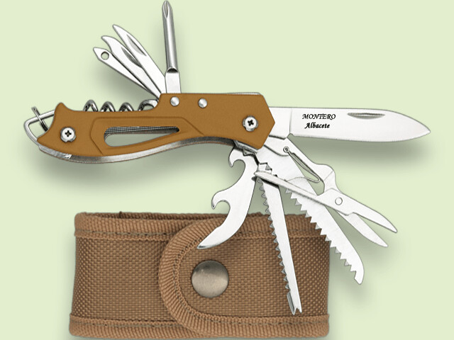 MULTIUSOS NAVAJA 11 USOS MANGO INOX. BEIGE 6.5 cm/hoja