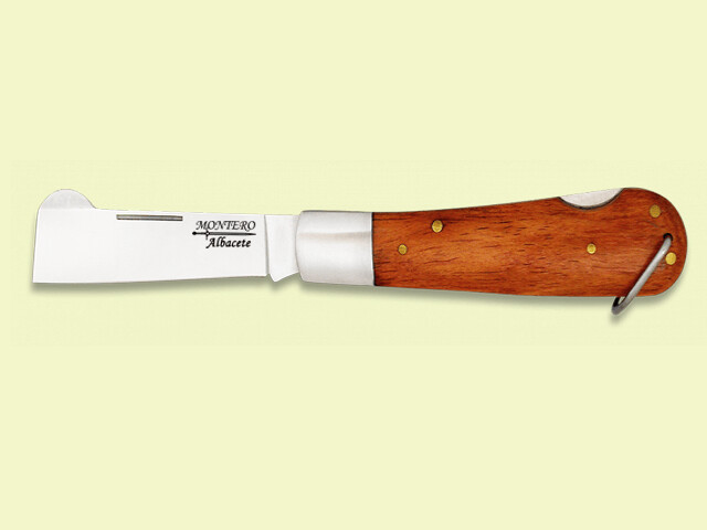 NAVAJA INOX. INJERTAR VIROLA INOX. CON MADERA 8 cm/hoja