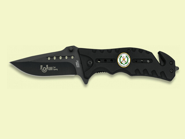 NAVAJA TACTICA APERT. ASIST. NEGRA LEGION 8.5 cm/hoja