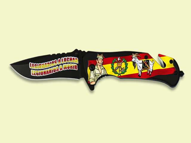 NAVAJA TACTICA 3D GUARDIA CIVIL EN CAJA ABS 8.5 cm/hoja