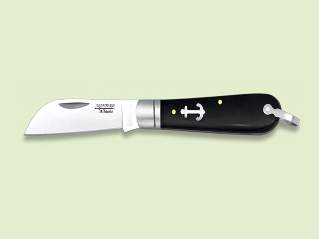NAVAJA INOX. MARINERA NEGRA PUNTA LORO 6.7 cm/hoja