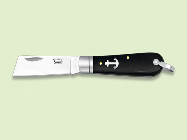 NAVAJA INOX. MARINERA NEGRA PUNTA CORTADA 6.7 cm/hoja