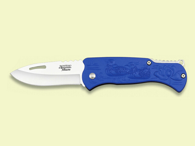 NAVAJA ECON. MANGO AZUL ALUMINIO 7 cm/hoja