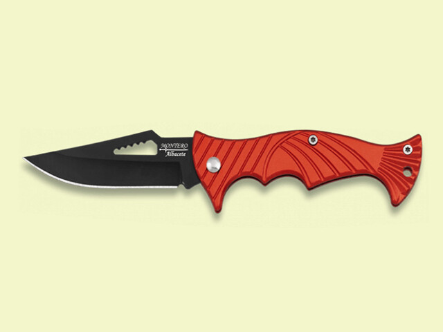 NAVAJA ECON. MANGO ROJO ALUMINIO 7 cm/hoja