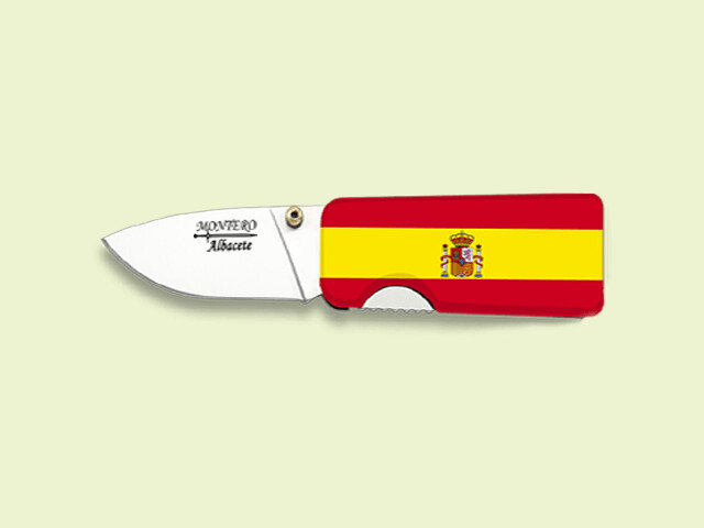 NAVAJA MANGO BANDERA ESCUDO ESPAÐA 5 cm/hoja