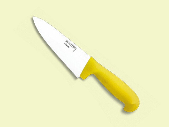 CUCHILLO OFICIO INYEC. AMARILLO 15 cm/hoja PUNTA