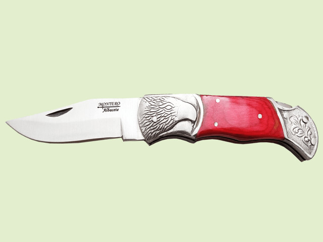 NAVAJA BLOQUEO MADERA VIROLAS INOX. AGUILA 9 cm/hoja
