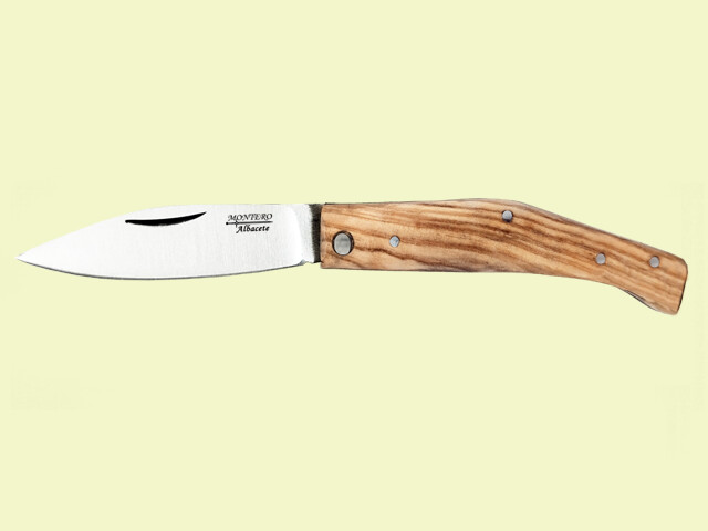NAVAJA MANGO MADERA OLIVO SIN BLOQUEO 8 cm/hoja