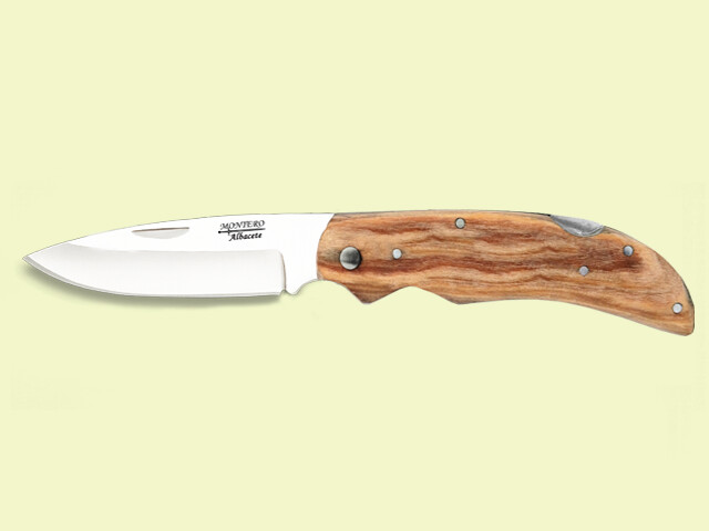 NAVAJA BLOQUEO MANGO MADERA OLIVO 9.5 cm/hoja