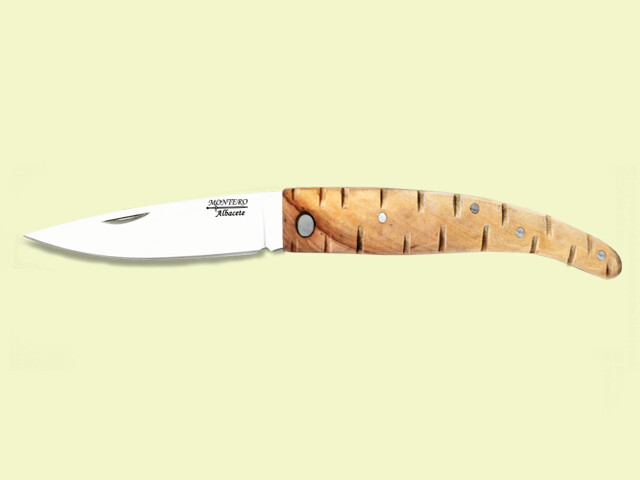 NAVAJA MANGO MADERA OLIVO SIN BLOQUEO 9 cm/hoja