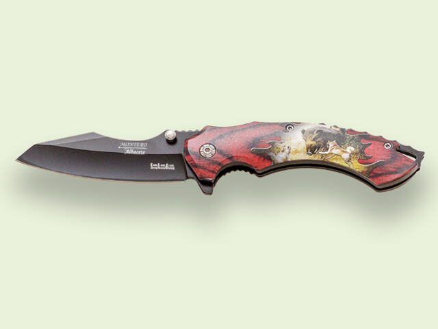 NAVAJA CAZA MANGO ALUMINIO JABALI 3D 8.5 cm/hoja