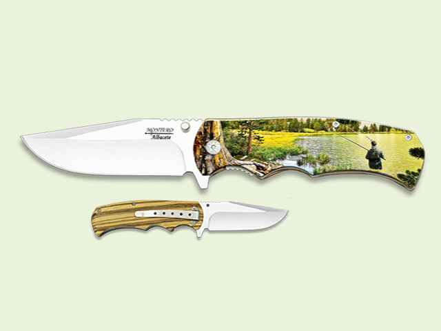 NAVAJA MADERA IMPRESION 3D PESCADOR 9 cm/hoja