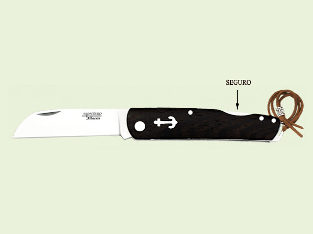 NAVAJA MARINERA BLOQUEO NEGRA PUNTA LORO 7.5 cm/hoja