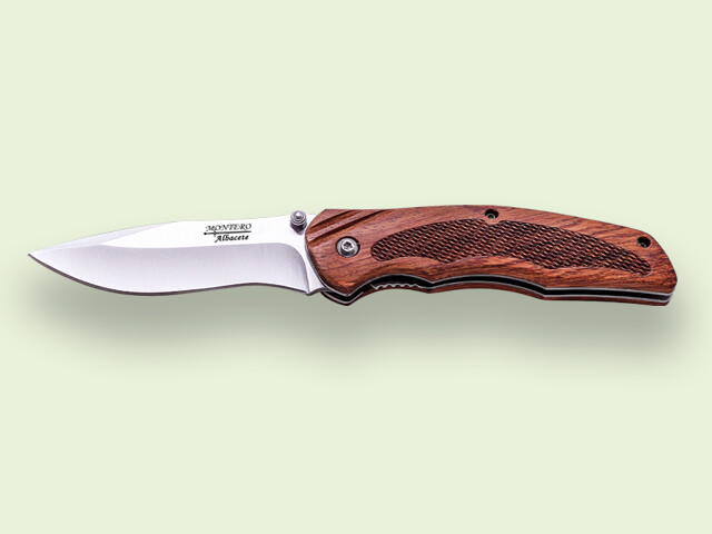 NAVAJA BLOQUEO MANGO MADERA PALISANDRO 8 cm/hoja