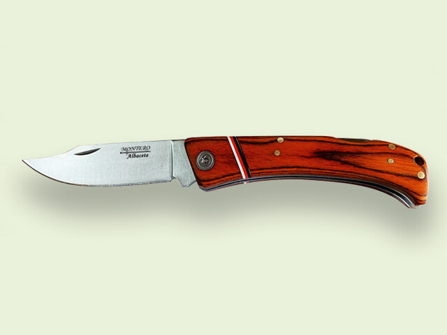 NAVAJA BLOQUEO MANGO MADERA ROJA 7.5 cm/hoja