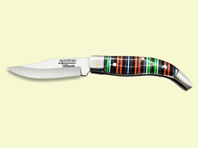 NAVAJA VIROLAS INOX MANGO METACRILATO VERDE 8 cm/hoja