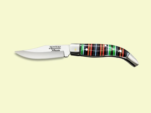 NAVAJA VIROLAS INOX MANGO METACRILATO VERDE 6.5 cm/hoja