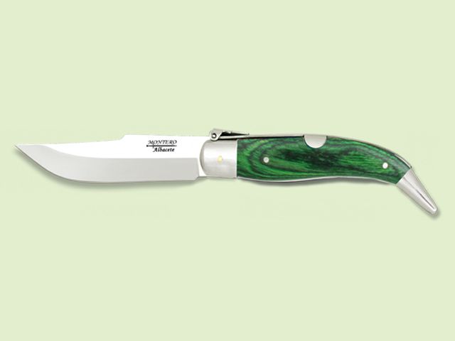 NAVAJA ALBACETEÐA PALANQUILLA MAD. VERDE 8.5 cm/hoja