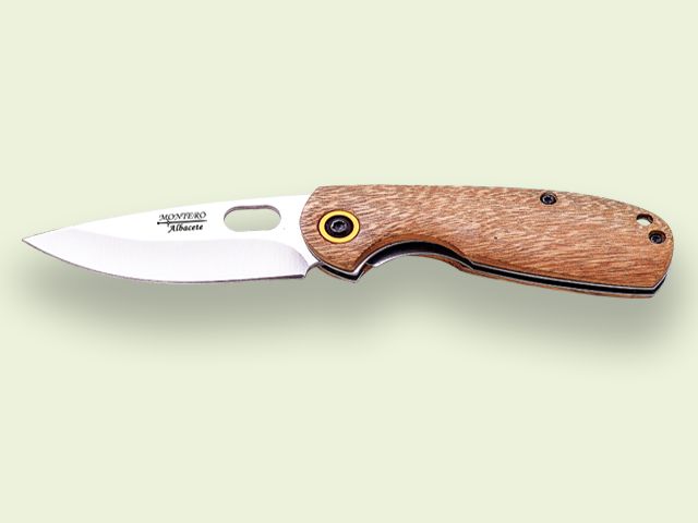 NAVAJA BLOQUEO MANGO MADERA CEBRANO 6.5 cm/hoja