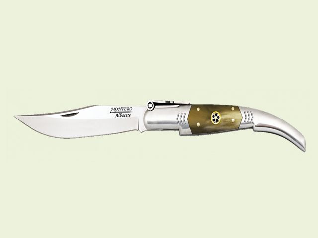 NAVAJA CARRACA ARABE INOX-CUERNO DE TORO 10 cm/hoja