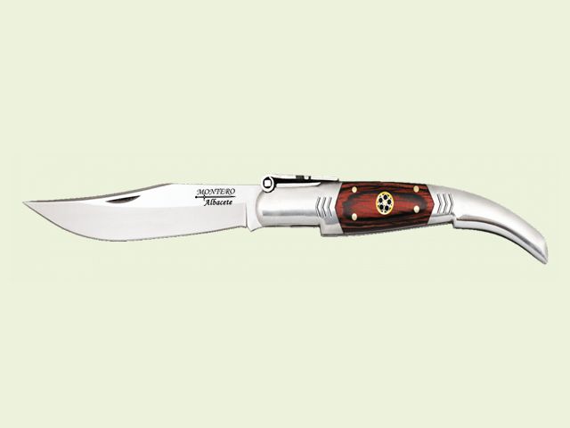 NAVAJA CARRACA ARABE INOX-MADERA ROJA 10 cm/hoja