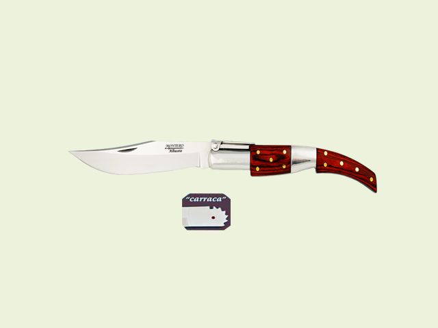 NAVAJA CARRACA ARABE MANGO INOX-MADERA 10 cm/hoja