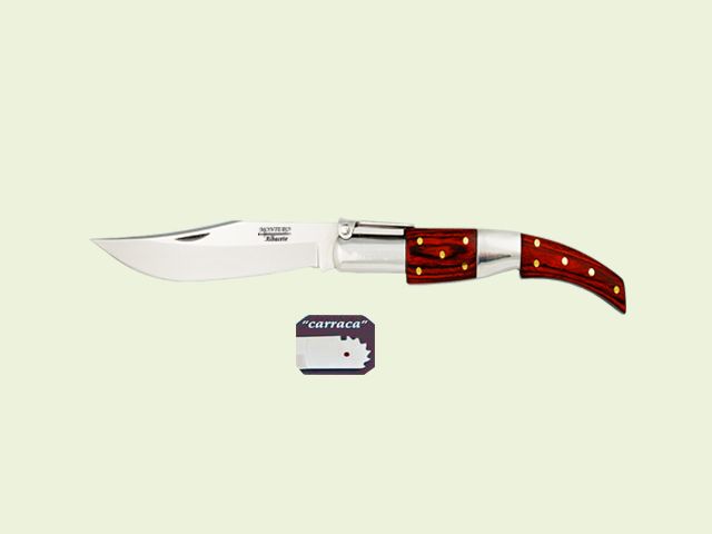 NAVAJA CARRACA ARABE MANGO INOX-MADERA 12 cm/hoja