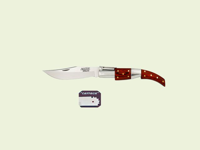 NAVAJA CARRACA ARABE MANGO INOX-MADERA 7 cm/hoja