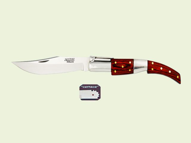 NAVAJA CARRACA ARABE MANGO INOX-MADERA 18 cm/hoja
