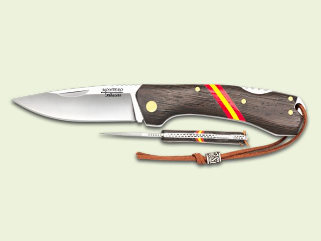 NAVAJA CORDON MANGO WENGUE BANDERA 8 cm/hoja