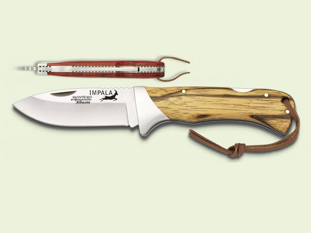 NAVAJA V/INOX. CAZA CORDON MADERA ZEBRA 9.5 cm/hoja