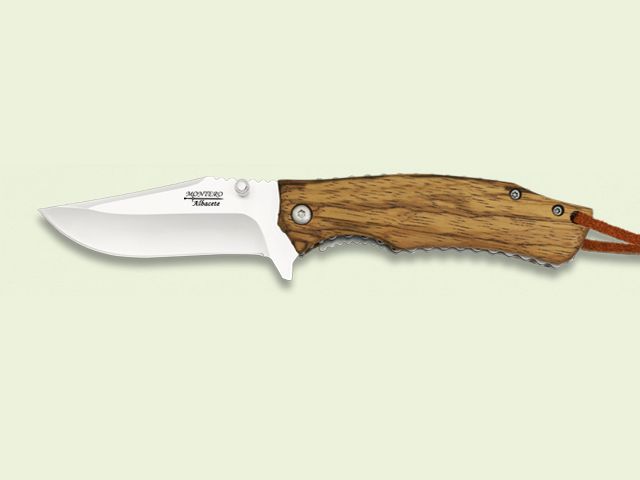 NAVAJA BLOQUEO CAZA CORDON MADERA ZEBRA 8 cm/hoja