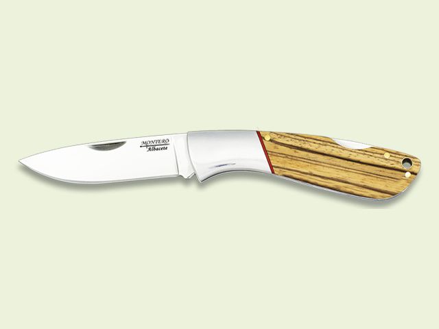 NAVAJA VIROLA INOX.MANGO MADERA ZEBRA 8 cm/hoja
