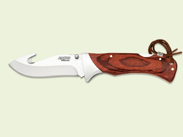 NAVAJA DESHOLLAR V/INOX. CAZA CORDON M/ROJA 9 cm/hoja