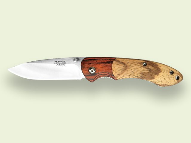 NAVAJA MANGO MADERA OLIVO 2 COLORES 7.5 cm/hoja