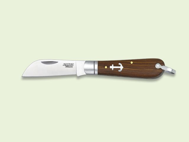 NAVAJA INOX. MARINERA MADERA PUNTA LORO 7 cm/hoja
