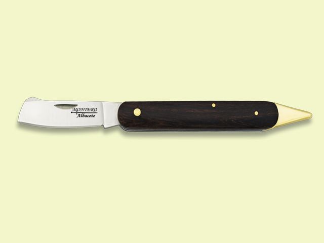 NAVAJA INOX. INJERTAR CON PUA FIJA MADERA 6 cm/hoja