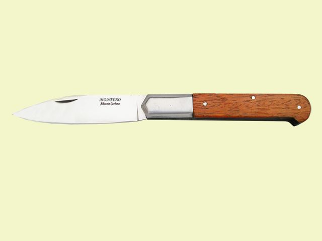 NAVAJA CABRITERA CARBONO MADERA VIROLA INOX. 10 cm/hoja