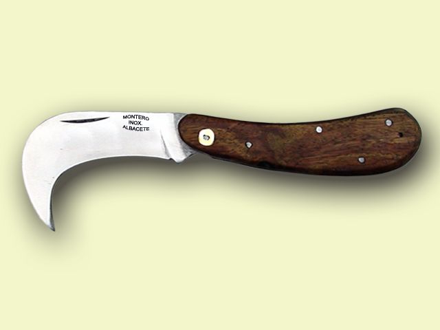 NAVAJA INOX. TRANCHETE MADERA PISTON 9 cm/hoja