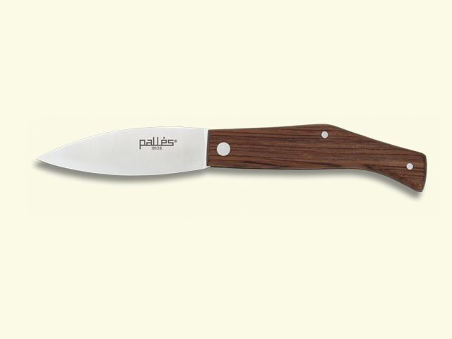 NAVAJA INOX. PALLES MADERA PUNTA ESPADA 9 cm/hoja