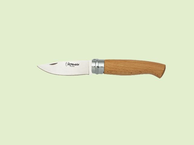 NAVAJA MANGO MADERA CON SEGURO GIROLOCK 6 cm/hoja