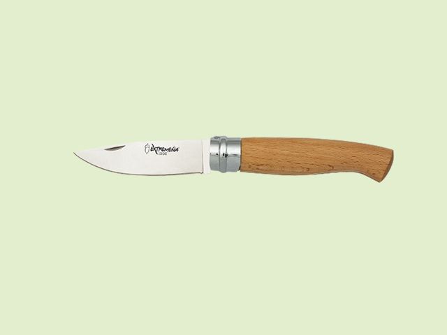 NAVAJA MANGO MADERA CON SEGURO GIROLOCK 7 cm/hoja