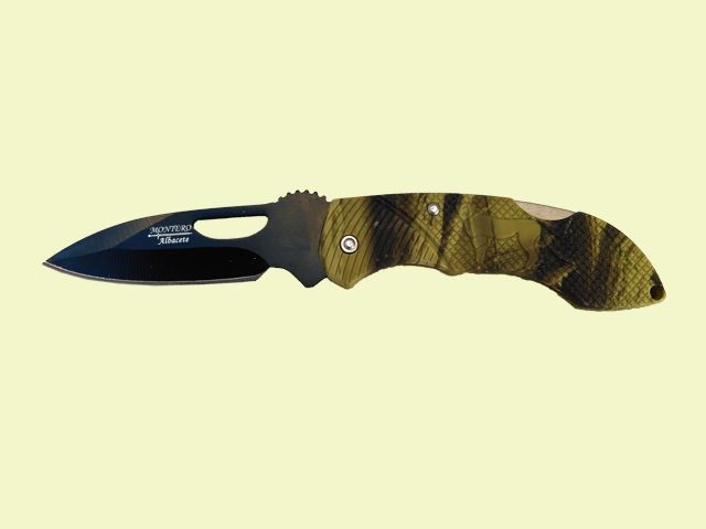 NAVAJA PVC CAMUFLAJE 7.5 cm/hoja NEGRA