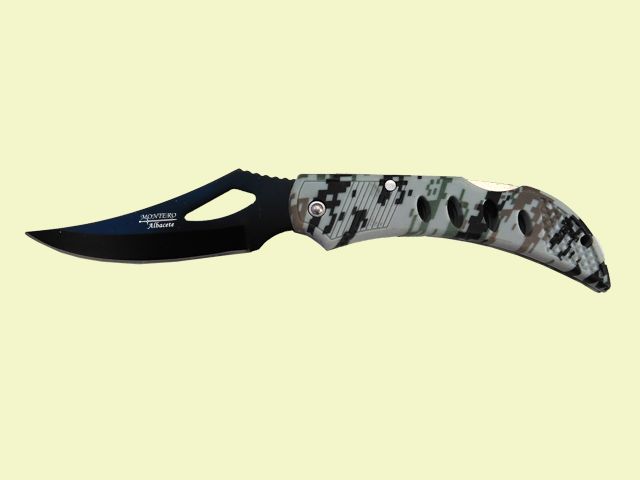 NAVAJA PVC CAMUFLAJE 8 cm/hoja NEGRA