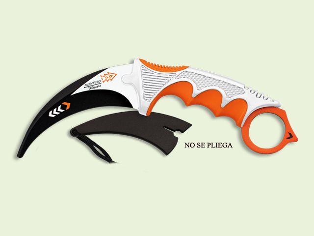 CUCHILLO KARAMBIT ENTRENAMIENTO ABS-GOMA 9 cm/hoja