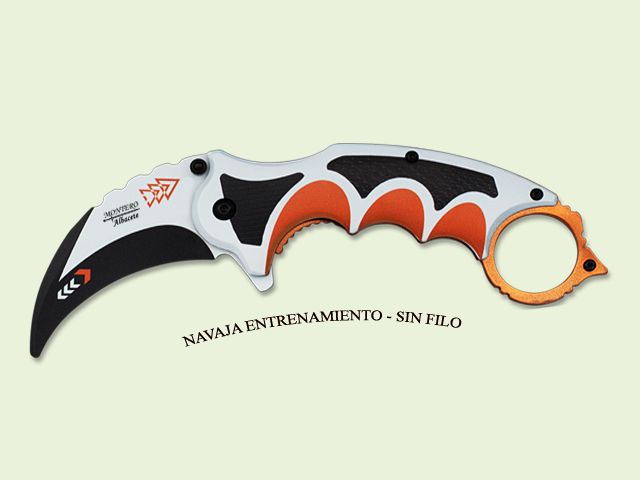 NAVAJA KARAMBIT ENTRENAMIENTO ALUMINIO 6.5 cm/hoja