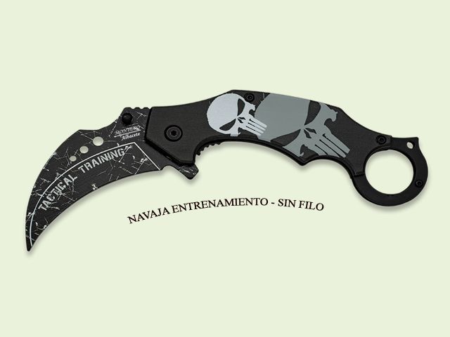 NAVAJA KARAMBIT ENTRENAMIENTO ABS CALAVERA 7 cm/hoja