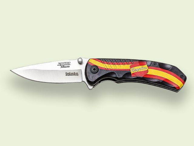 NAVAJA TACTICA MANGO BANDERA ESPAÐA 8.5 cm/hoja