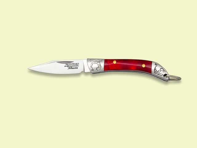 NAVAJITA MINIATURA MANGO ACERO ACRILICO ROJO 5.5 cm/hoja